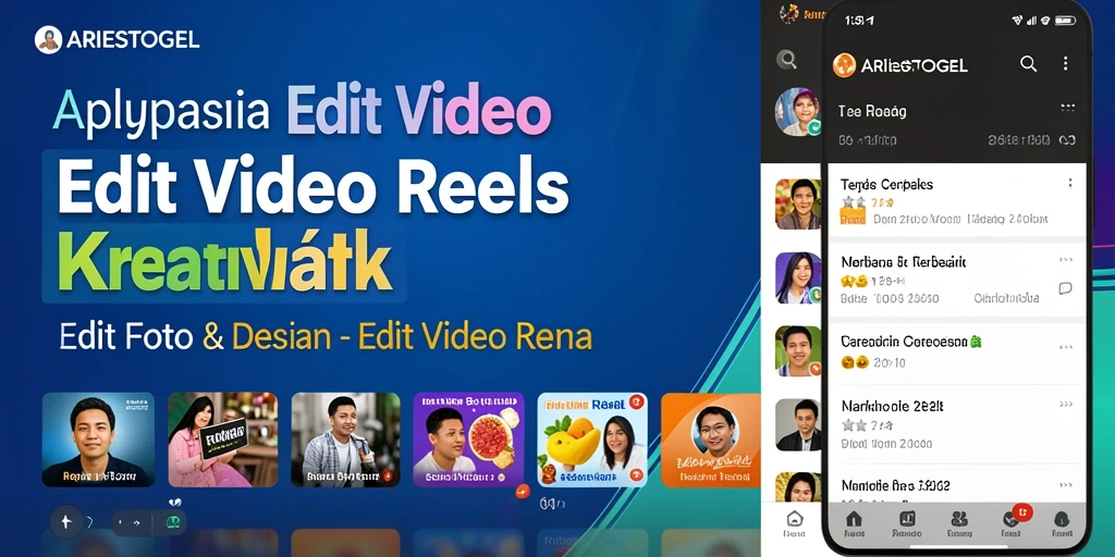 Antarmuka ARIESTOGEL yang menunjukkan fitur Edit Video Reels yang mudah digunakan.