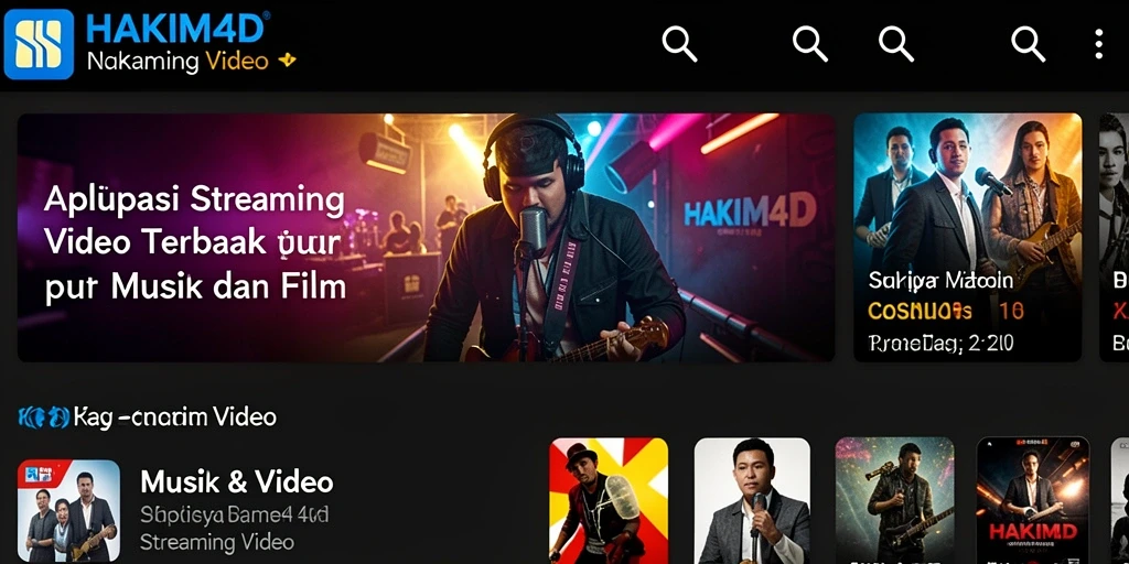 Tampilan antarmuka utama HAKIM4D untuk pengalaman Streaming Video yang menarik.