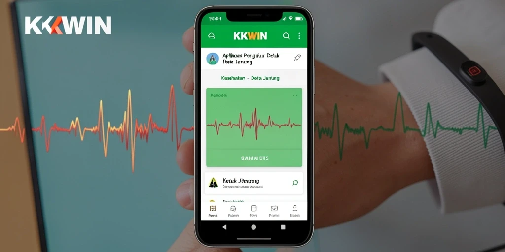 Tampilan antarmuka KKWIN yang intuitif untuk pengukuran detak jantung.