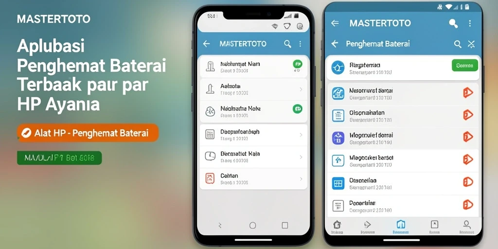Antarmuka MASTERTOTO menampilkan pemantauan penghematan baterai yang efektif.