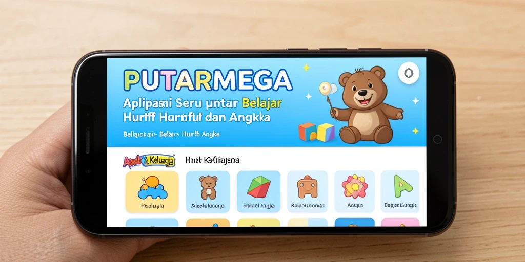 Tampilan antarmuka PUTARMEGA yang menarik dan edukatif.