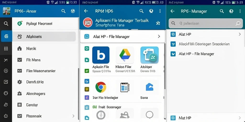 Antarmuka pengguna RP66 yang sederhana dan fungsional untuk pengelolaan file.
