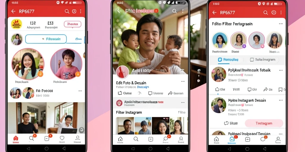 Antarmuka RP6677 menampilkan berbagai filter menarik untuk foto Anda.