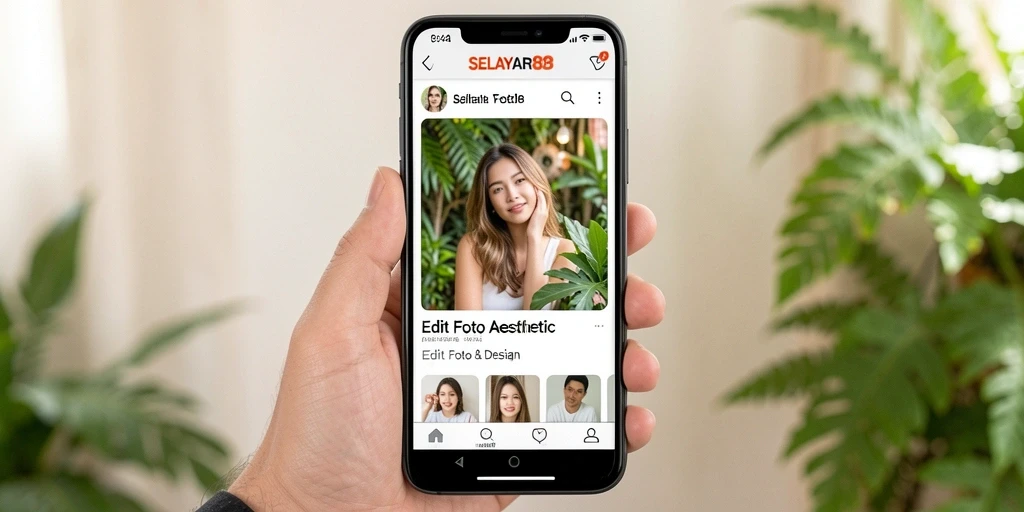 Antarmuka <strong>SELAYAR88</strong> yang menarik untuk editing foto aesthetic.