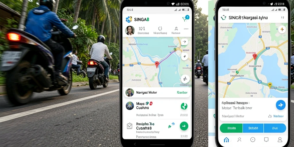Antarmuka SINGA8 yang intuitif untuk navigasi motor.